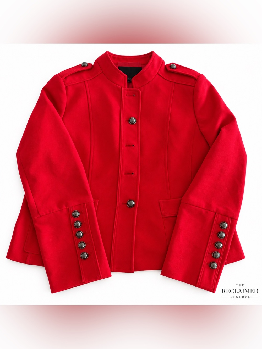Banana Republic Red Military Jacket Blazer Women’s Size 12
